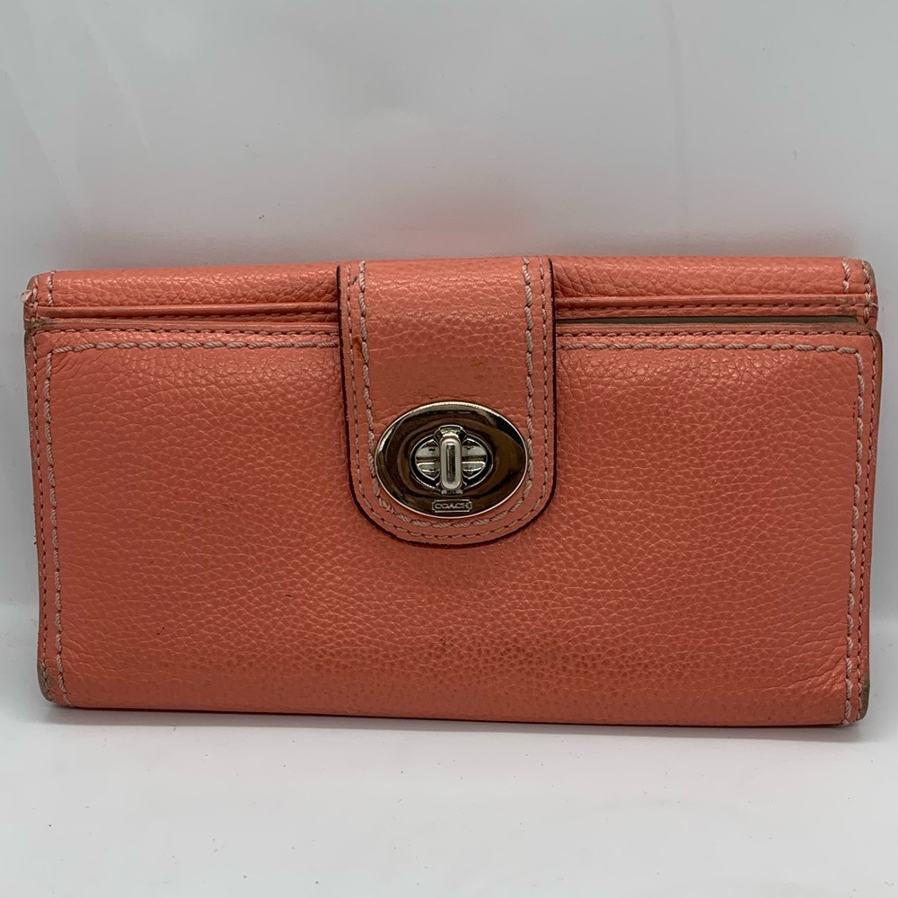 Coach ID Card Holder Checkbook Wallet - Picture 1 of 5